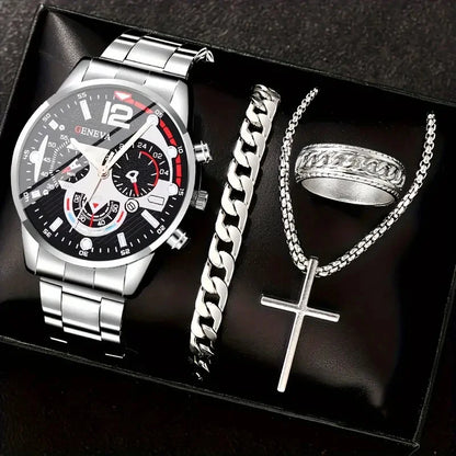 Executive Gold 5-in-1 Kit Premium Watches + FREE Gold Necklace